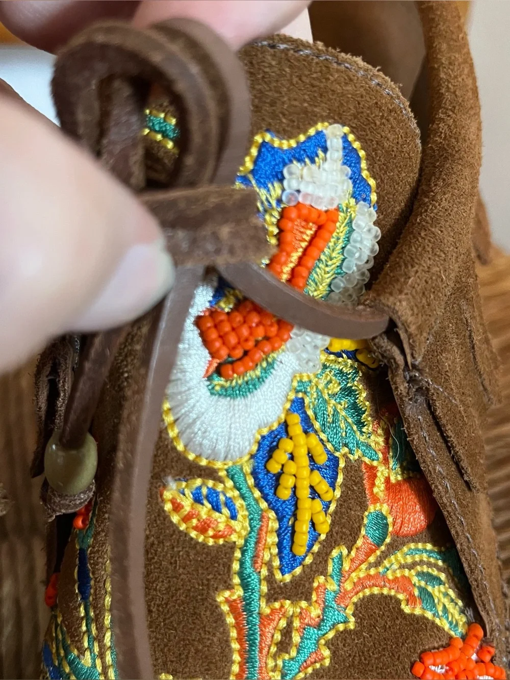 Tory Burch Huntington Suede Beaded Fringe Moccasin Booties